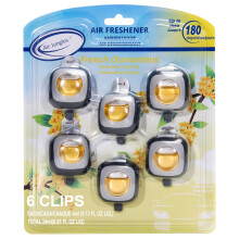 Air Jungles French Osmanthus Scent Car Air Freshener Clip 6 Vent Clips 4ml Each Long Lasting Air Freshener Up to 180 Days Car Refresher Odor Elim