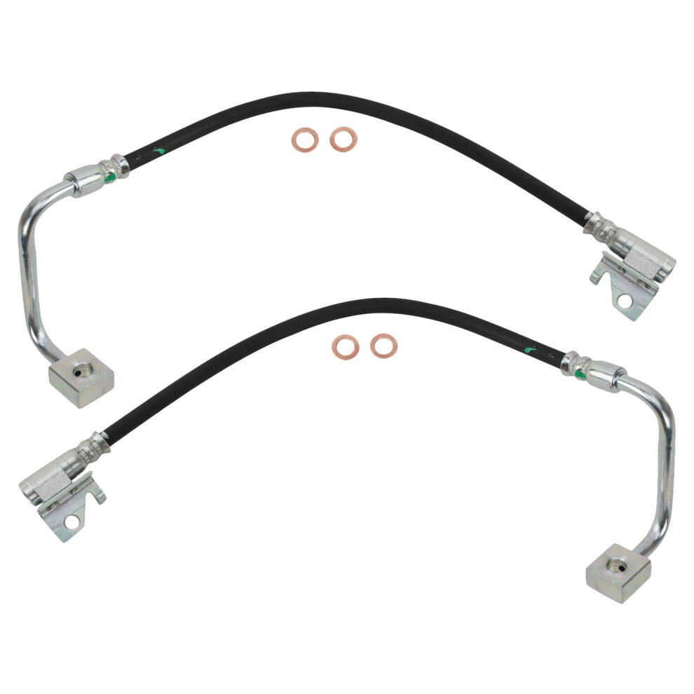 Trq Front Brake Hose Set Compatible With 20062010 Jeep Commander 20052010 Grand Cherokee 195591637794
