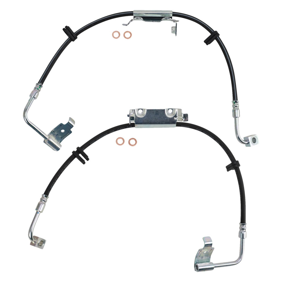 Trq Front Brake Hose Set Compatible With 20112017 Jeep Wrangler 2018 Wrangler Jk 195591637626