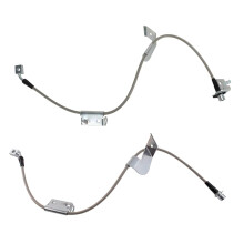 TRQ Vorderrad-Performance-Bremsschlauch-Set, kompatibel mit 20032017 Chevrolet Express 2500 Express 3500 20102016 Express 4500 GMC Savana 2500 Sava