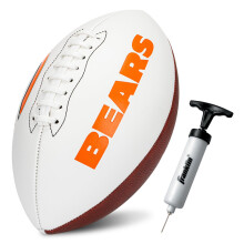 Franklin Sports NFL Chicago Bears Pallone da calcio autografo Dimensioni ufficiali Pannello bianco Ricordo Pallone da calcio per autografi Firme