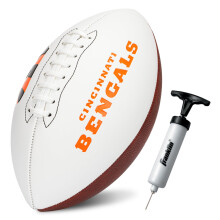 Franklin Sports NFL Cincinnati Bengals Autografo Calcio Dimensioni ufficiali Pannello bianco Ricordo Calcio per autografi Firme