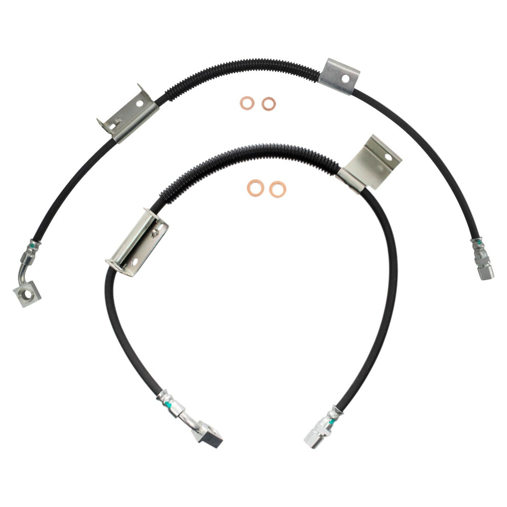 Trq Front Brake Hose Set Compatible With 20032009 Chevrolet Express 1500 20032005 Express 2500 Gmc Savana 1500 Savana 2500 195591643511