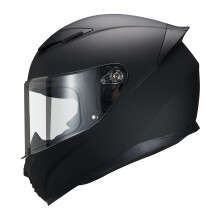 JQF Gear Integral-Motorradhelm WS-607 DOT-zugelassene Motorrad-Renn- und Straenfahrradhelme fr Erwachsene mit Visier (Flat Black B M)