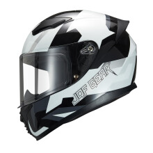 JQF Gear Integral-Motorradhelm WS-607, DOT-geprft, Motorrad-, Renn- und Straenfahrradhelme fr Erwachsene mit Visier (Cube XL)
