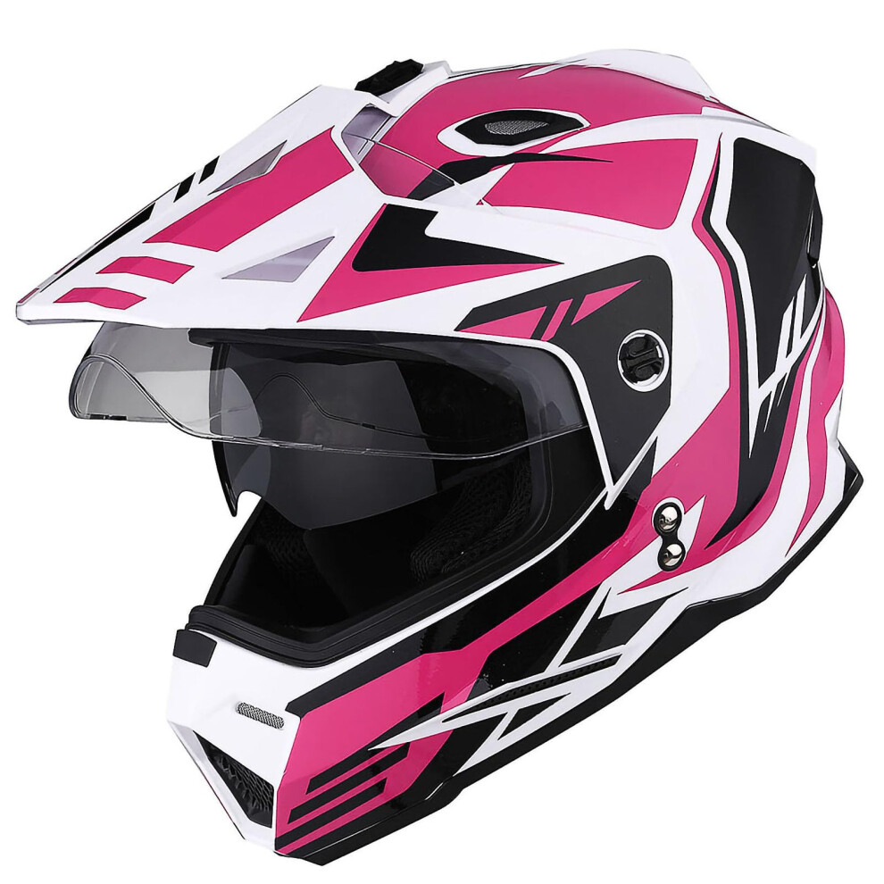 1Storm Dual Sport Motorcycle Motocross Off Road Full Face Helmet Dual Visor 840036867235