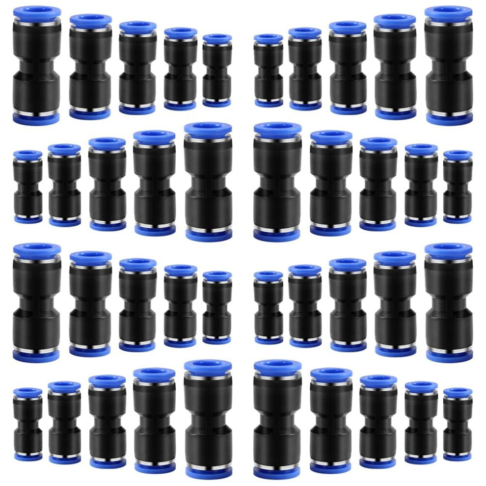 Quick Coupler Kit 40 Pcs, Push-On Direct Coupling, 4Mm/6Mm/8Mm/10Mm/12Mm Sizes For Versatile Direct Connection 9016109663535