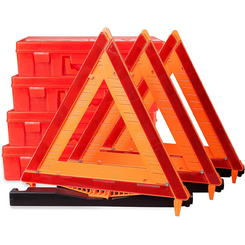 Cartman 12 Pack Warning Triangle Enmergency Reflector Emergency Triangles For Vehicles Triangle Kit With Case Without Sand 6943536325022
