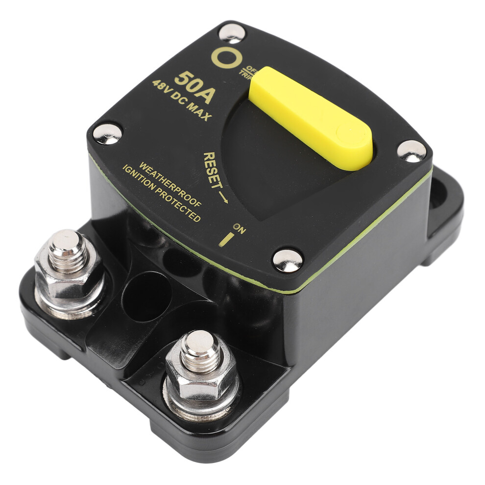Automatic Circuit Breaker 12V-48V 50A; Compact, Manual Reset, Marine & Rv Use 3421346650990