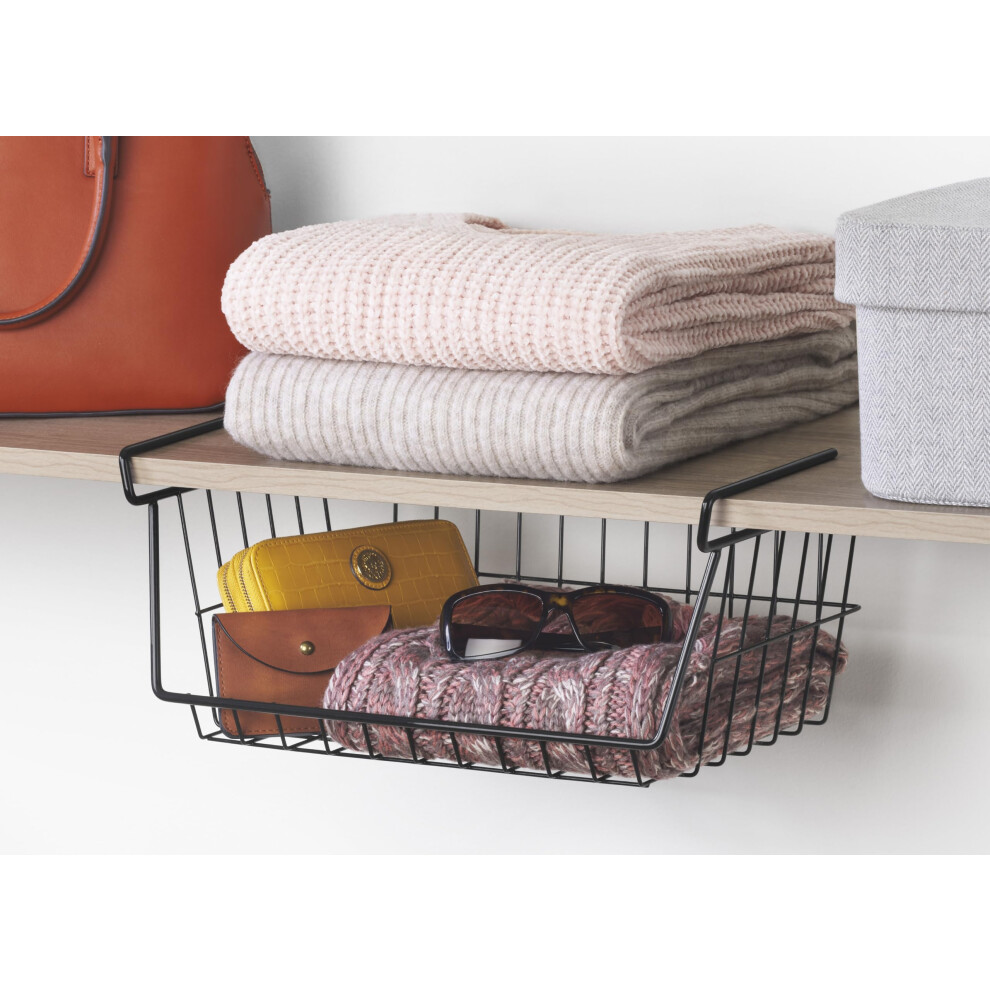 Whitmor Wire Under the Shelf Basket Schwarz
