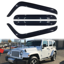 SONTIAN TapeOn Deflettori per visiera per finestrino laterale Protezioni antipioggia per Wrangler JKU 2007-2018 Visiere antipioggia Accessori per