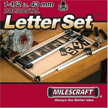 Milescraft 2202 horisontella teckenmallsset 1,5 tum (42 delar) Routermallsset fr skylttillverkning