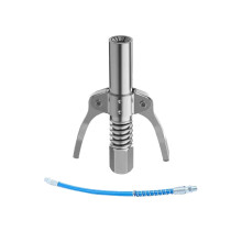 Grease Gun Fittings Grease Gun Coupler 10000 PSI NPT 1/8 Quick Release Tip Tool for Oil Pump Compatibility Silver Set