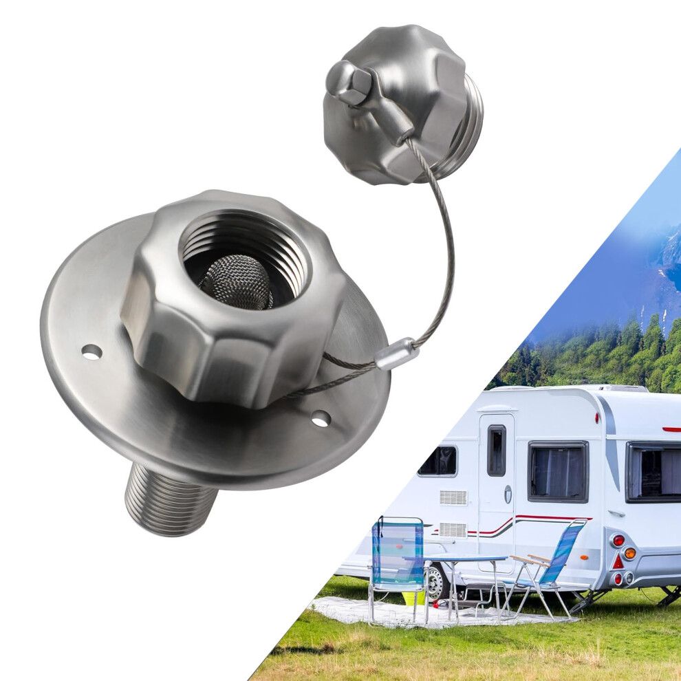 Trailer Water Inlet 3/4In Ght Female 1/2In Npt Male Check Valve Rv Water Access 3051346651569