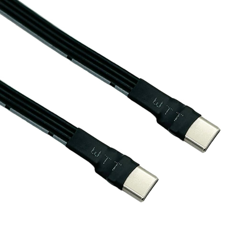 Usb 2.0 Usb C Male To Usb C Male Flat Cable 90 Degree Angled Short Cord For Drones Storage Smartphones 1Ft 6038364135889