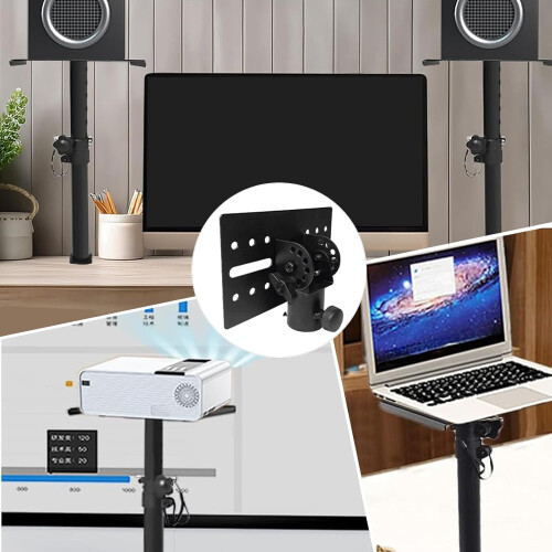 35 mm Pole Mounting Speaker Adapter Clips - Metal Base Tripod Support, Stand Mount Insert for Live Audio Presentations 2