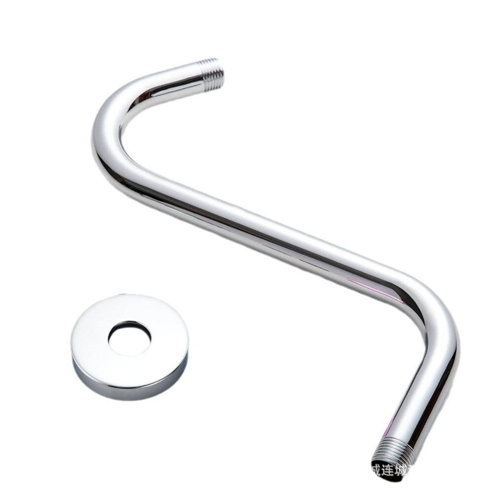 10 Inch S Shape Shower Head Extension Arm Gooseneck Steel Riser For Enhanced Shower Comfort And Height Adjustment 6447073459566
