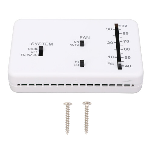 RV Thermostat 40-90F White, Analog Air Circulation Control for RV 2