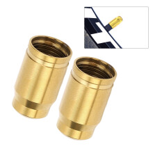 2er Pack Ti-Legierung Fahrradventilkappen Gold Staubdicht, Heavy Duty, Universell
