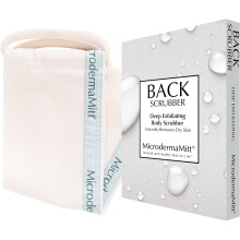MicrodermaMitt Exfoliant profond pour le dos pour le bain et la douche limine les peaux mortes et sches Exfoliant double face Chiffon de