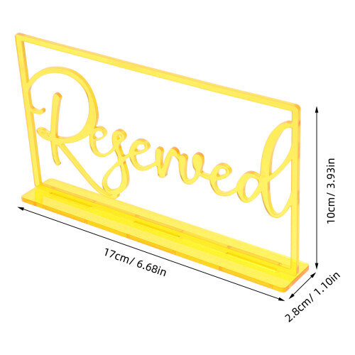 Wedding Table Sign Acrylic Golden 1set 1