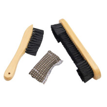 Billiard Brush Set 3pcs Soft Bristles Pool Table Rail Cleaner Wooden Handle Snooker Table Accessories
