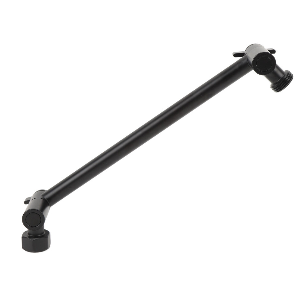 Stainless Steel Shower Head Extension Arm, Adjustable, Leak-Proof, Black 9351346654411