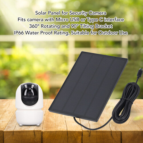 Versatile 5W 5V Solar Panel Weatherproof 3m Cable Multi-Device Use 2