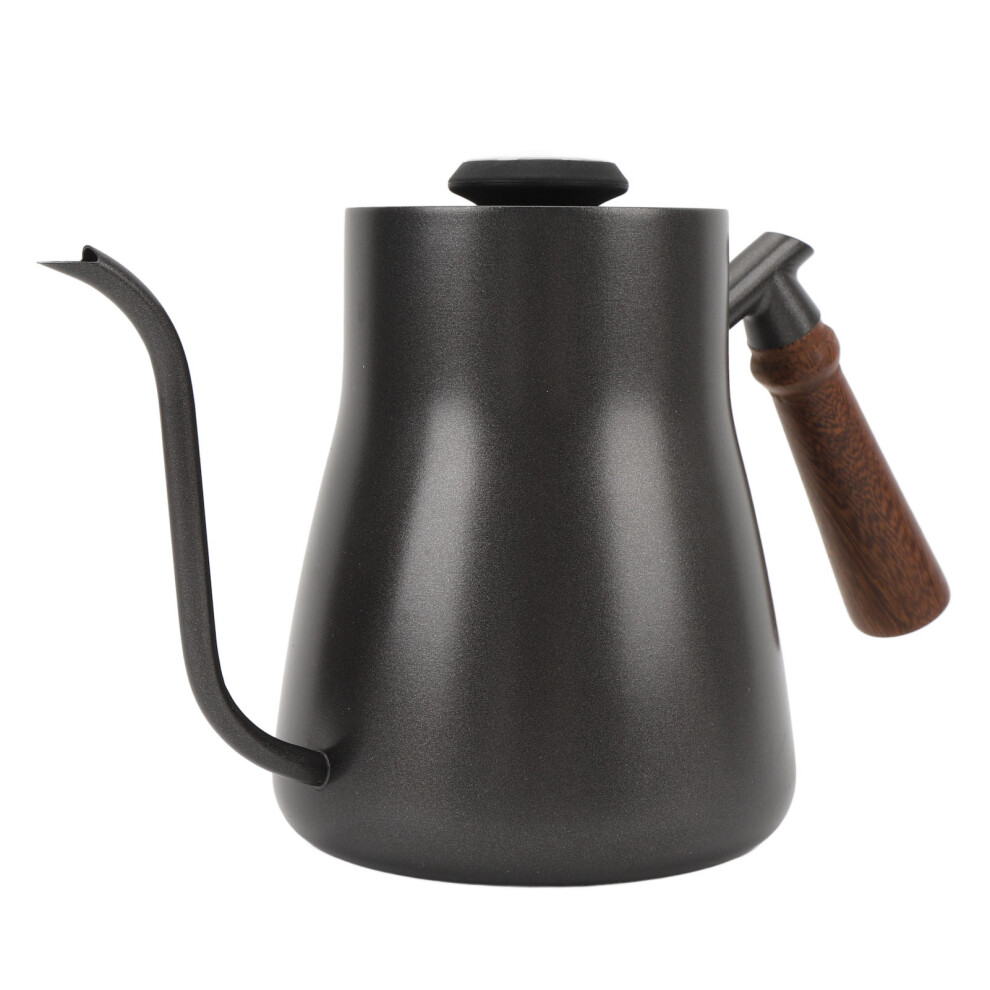 850ml Stainless Steel Gooseneck Kettle with Thermometer & Wooden Handle