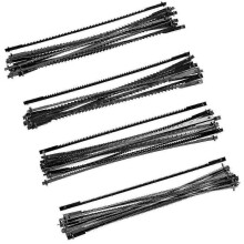 50pcs Scroll Saw Blades 127mm Carbon Steel Fretsaw Blades,10/15/18/24 Teeth Standard Fine Cut Saw Blades