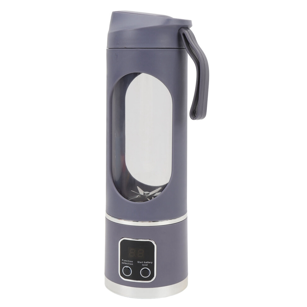 Rechargeable Portable Blender Cup 450ml Gray Purple, 25W, 9.8in-image-OPC-PKC7YTG-NEW