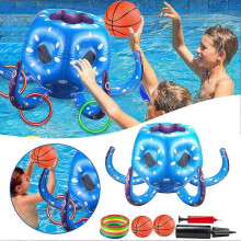 Throwing Rings Pool Octopus Toy Inflatable Fashionable Pool Plaything for Outdoors