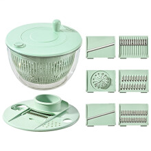 Vegetable Spinner and Dryer Grater, Multifunctional Pump Turner with Transparent Design for Salad Preparation, Kitchen Device