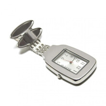 Nurse Watch Clip Type Portable Life Waterproof Solid Metal Rectangle Hanging Student Doctor Pocket Watch Fashion Accessories