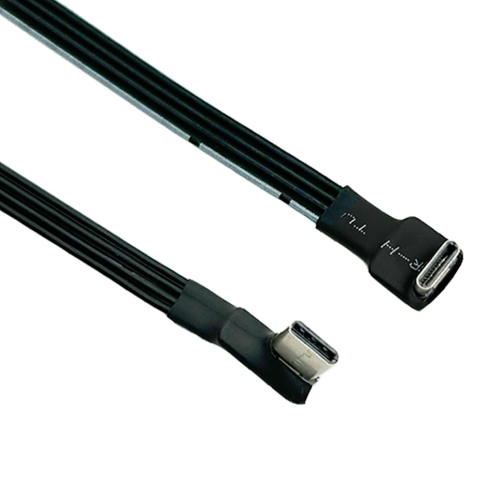 Usb 2.0 Usb C Male To Usb C Male Flat Cable 90 Angled Short Cord For Drones Smartphones Storage Devices 3Ft 6038364138057