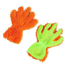 Cleaning Gloves Double Sided Superfine Coral Velvet for Car Washing and Household Cleaning - Orange Color, Durable Material