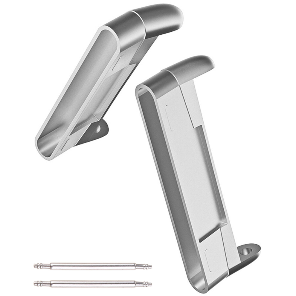 For Fitbit Versa3/Sense Strap Metal Link Attachment- Silver 7732000057304