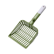 Cat Litter Scoop with Large Holes, Sturdy Non-Stick Design, Ergonomic Handle, and Holder for Easy Cleaning - Green