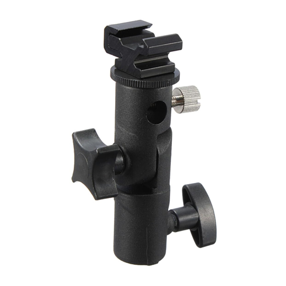 Metal E Type Dslr Camera Flash Bracket With Umbrella Mount, Adjustable Screw Spigot, Compatible With Led Video S Light 9016109666017