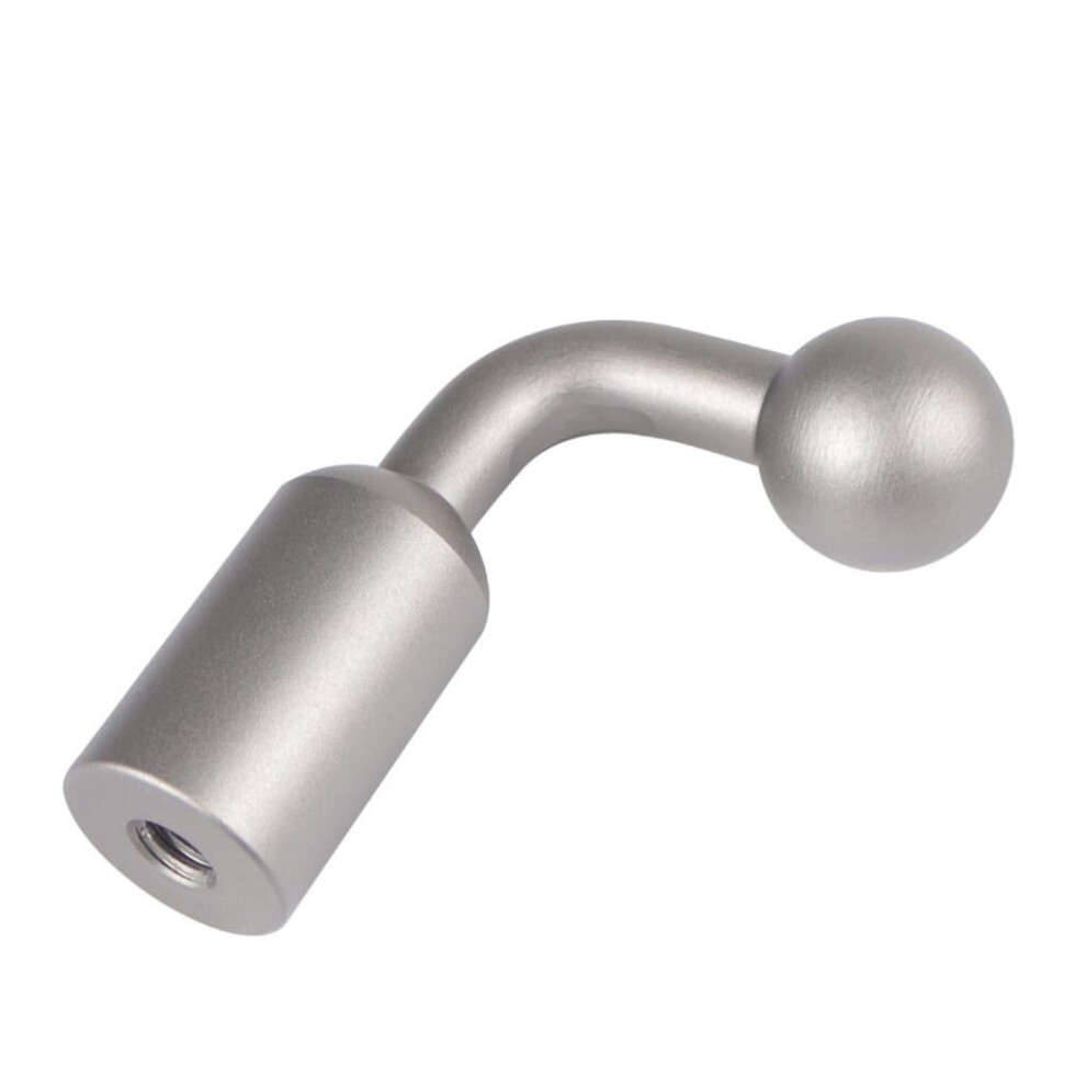 Aluminum 17Mm Round Head Adapter For Tripod Mount Socket Arm Connector With 1/4 Inch Thread For Phone Light/Gray 9016109666055
