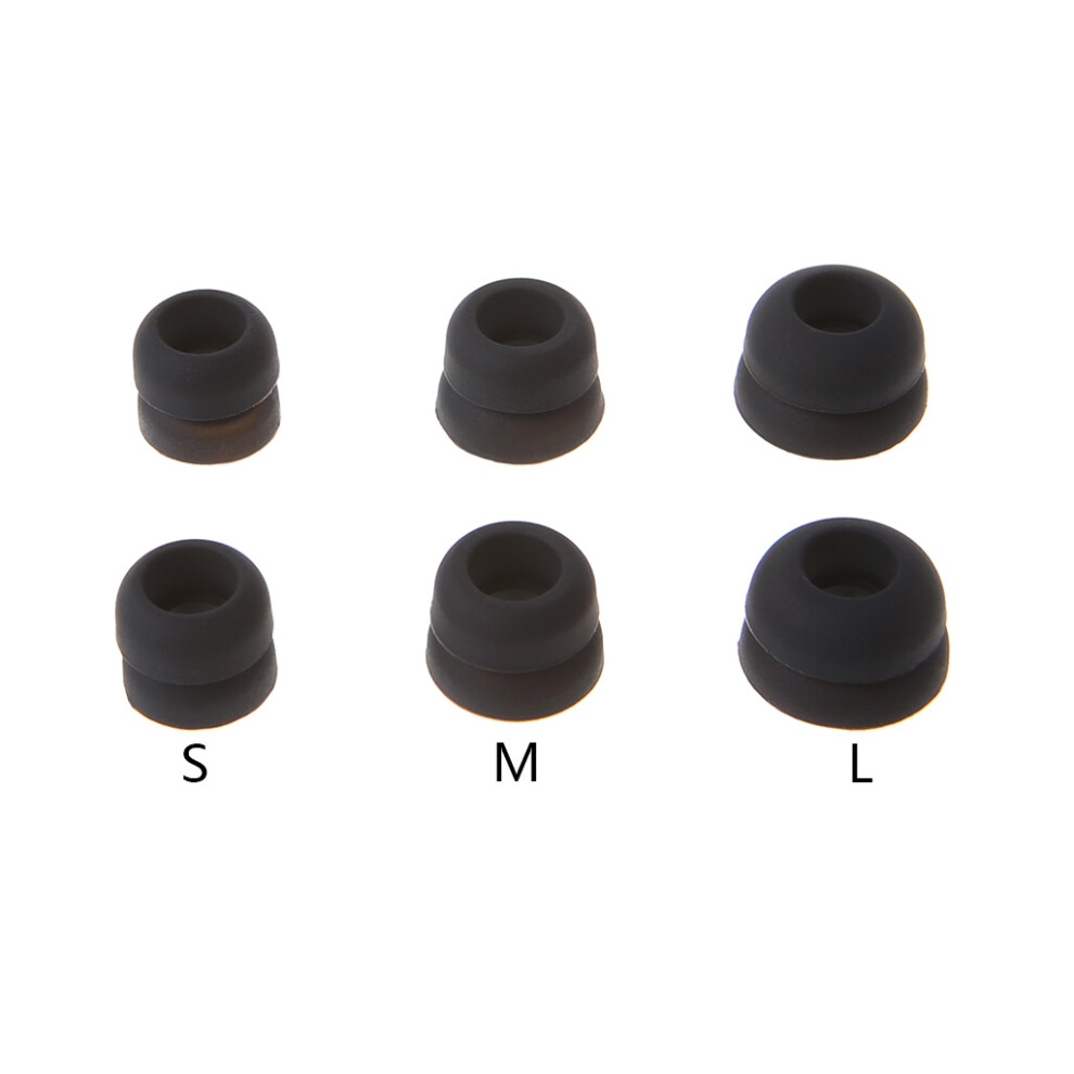 3 Pairs Earphone Tips In Ear Earbuds For Case Soft- Black 7732000059360