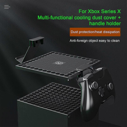 Dust-Proof Cover Set with Controller Holder Simple Installation Mesh Filter Covers for Xbox Series X Console 1
