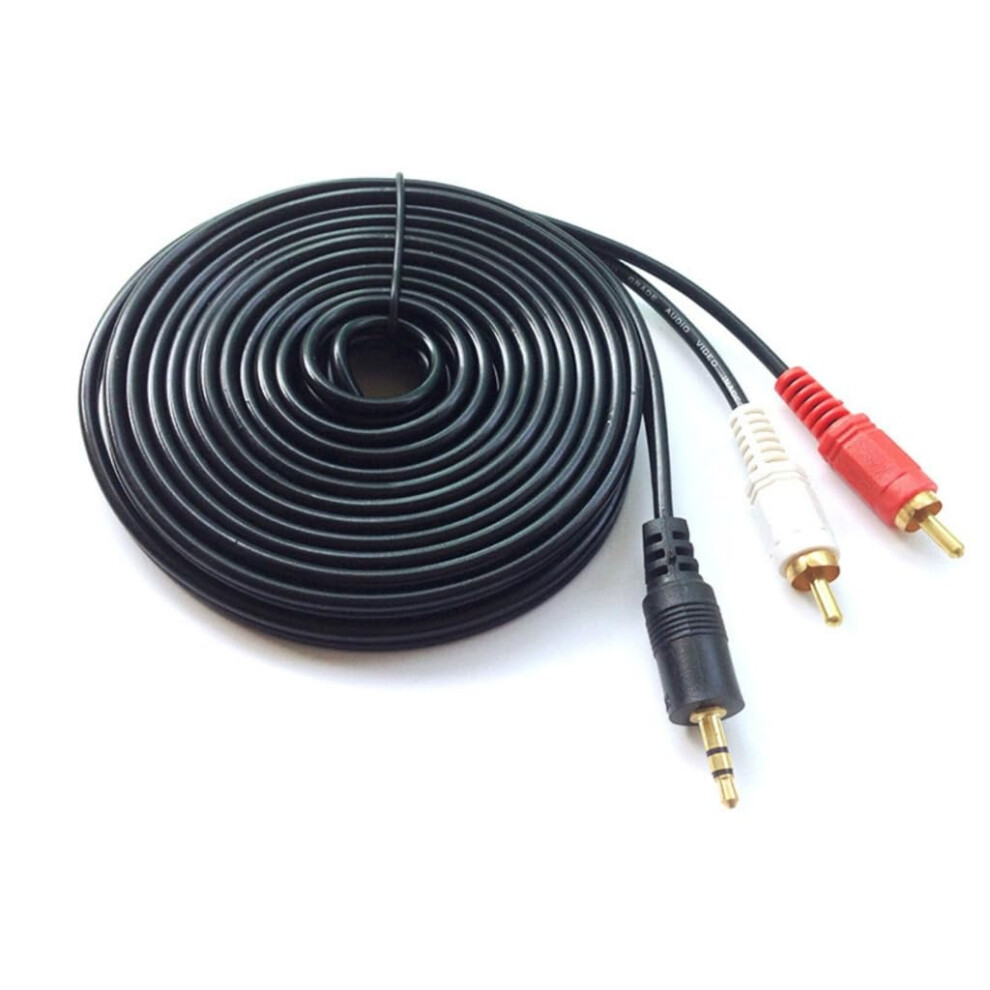 3.5Mm To 2Rca Cable Adapter For Phone Tablet 1.5M Male To Male Stereo Y Splitter Cord Compatible With Audio Devices 6447073461767