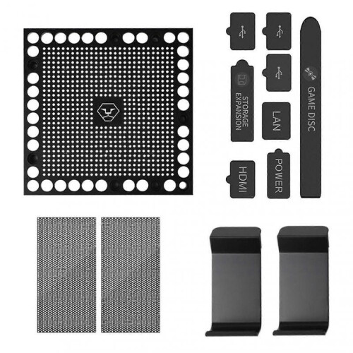 Dust-Proof Cover Set with Controller Holder Simple Installation Mesh Filter Covers for Xbox Series X Console