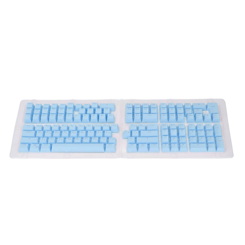 132-Key Oem Profile Russian Abs Keycaps For Mechanical Keyboards Blue 9351346662072