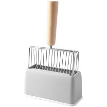 Premium Cat Litter Scoop with Metal Sifter and Wooden Handle, 11 x 6.7 Inches, Durable and Versatile for All Litter Types