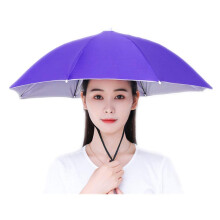 Umbrella Hat Fishing Cap for Adults and Children, Purple Beach Umbrella Headwear for Golf and Outdoor Sports Activities