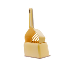 Cat Litter Scooper Lightweight Quick Cleanup Sifter Tool for Easy Litter Removal, Yellow, Multi-Function Design