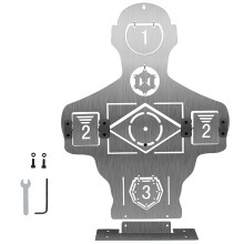 Tactical Half Body Metal Shooting Training Target for Airsoft Paintball Wargame Practice - Durable Outdoor Equipment SL
