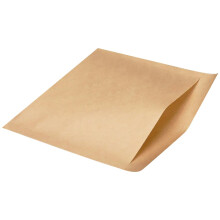 100 Pcs Flat Kraft Paper Bags 5.9x6.29 Inch Greaseproof Oil Proof Bags for Sandwiches Cookies Snacks and Popcorn